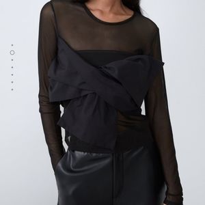 Zara tulle bow top